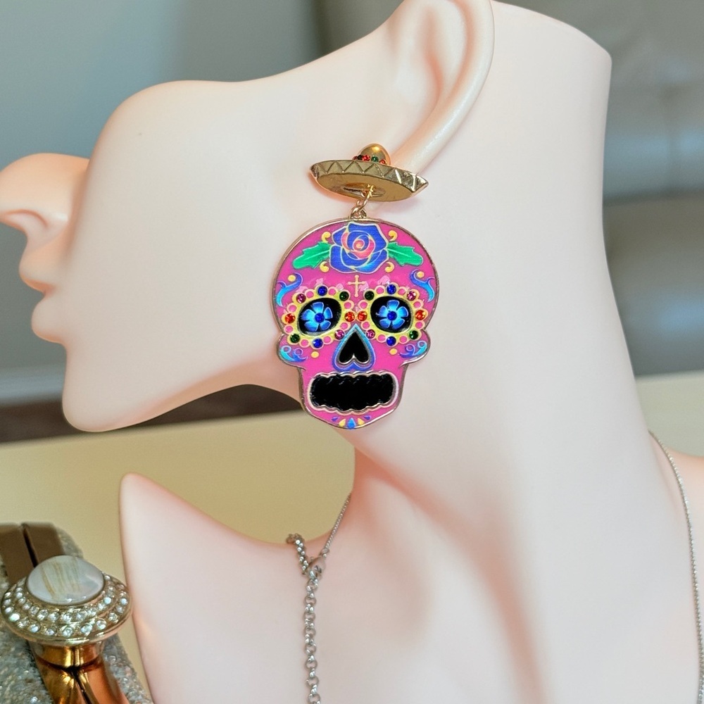 Colorful Skull Earrings | Used